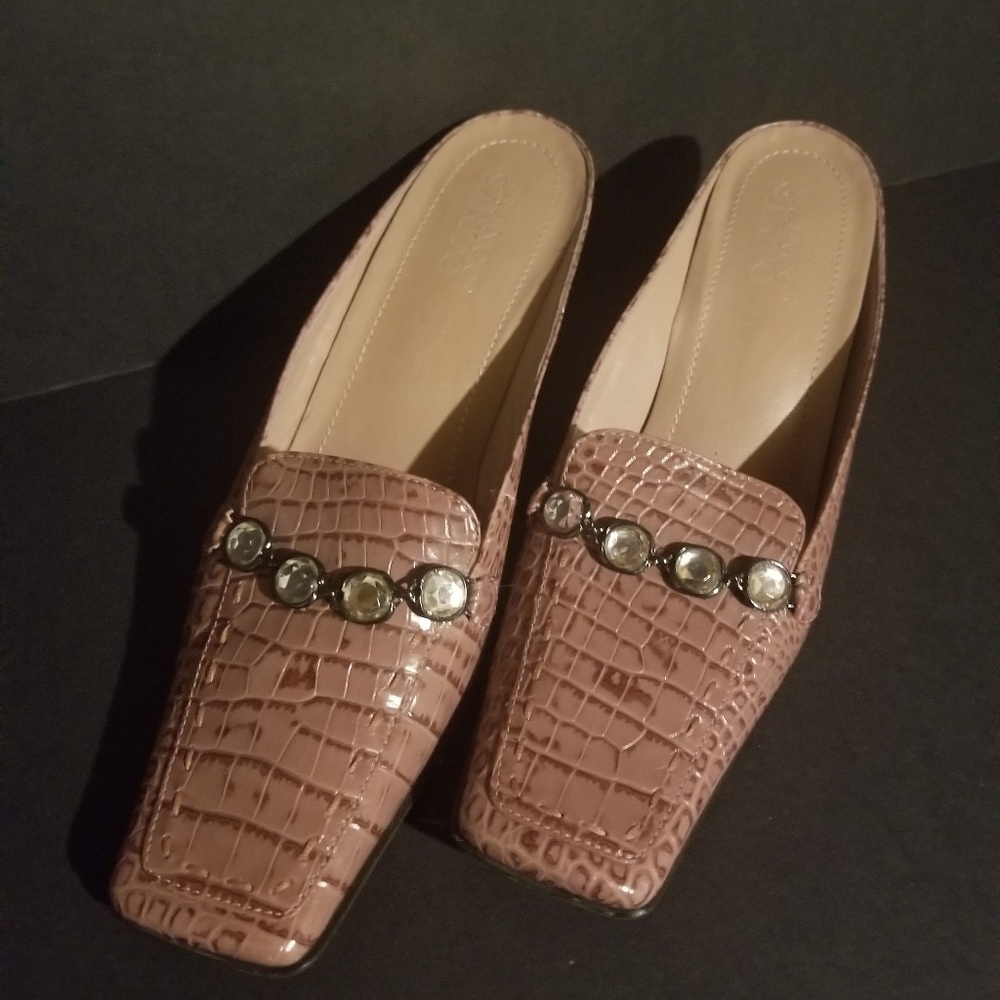 Franco Sarto leather mule, mauve, made in Brazil